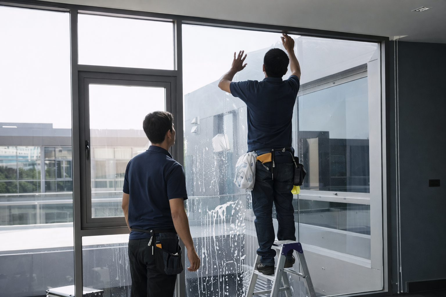 งานติดฟิล์มอาคาร