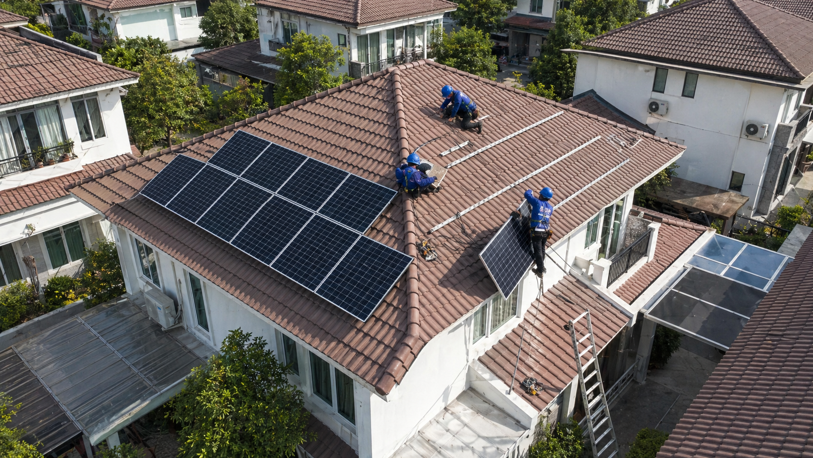 ติดตั้งโซลาร์เซลล์บนหลังคาบ้าน