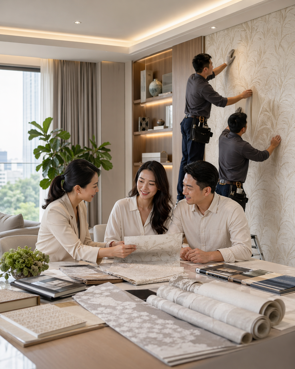 Luxury wallpaper interior